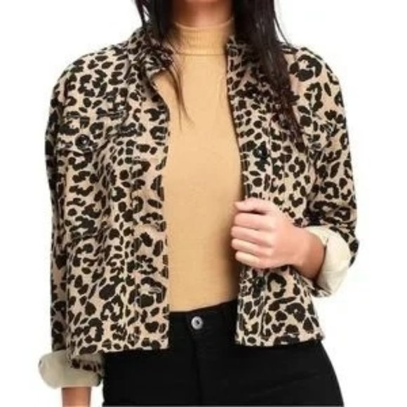 Lulus Jackets & Blazers - Lulus Tan Black Leopard Animal Print Boxy Oversized Jacket Shacket, Size…
